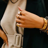 SOTI SHELL RING 18K GOLD PLATED STAINLESS STEEL