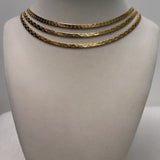 MAKDA Embossed Exquiste Flat Necklace