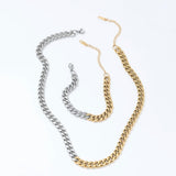 ABIY Gold Plated Mixed Tone Cuban Link Chain