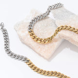ABIY Gold Plated Mixed Tone Cuban Link Chain