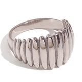 SENA 18k Gold and Silver Plated Dome Rings.