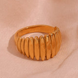 SENA 18k Gold and Silver Plated Dome Rings.