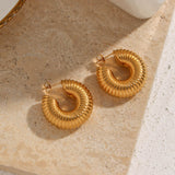 SARITA 18K Gold Plated Hoops