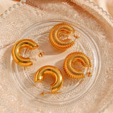 SARITA 18K Gold Plated Hoops