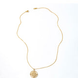 MAKDA Sun Coin Necklace 18K Plated Stainless Steel