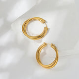 MIMI Gold Plated Twisted Hoops