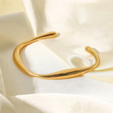 ELLENA 18k Gold Plated Cuffs and a Matching Adjustable Ring