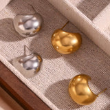 ALYA Moon Studs 18K Gold and Silver Plated Stainless Steel