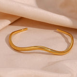 YARA 18K GOLD PALTED STAINLESS STEEL CUFF