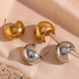 ALYA Moon Studs 18K Gold and Silver Plated Stainless Steel
