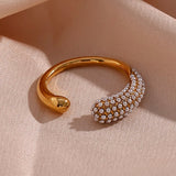 ABBY Mini Pearl cuff Bracelets and free size Matching Rings