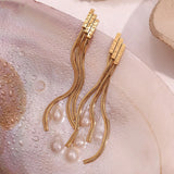 GIA Tassel Chain Earring