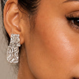 Molten Muse Silver Jewelry Set | Ring & Earrings