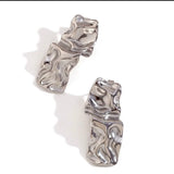 Molten Muse Silver Jewelry Set | Ring & Earrings