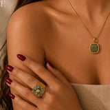 Jade Muse Statement Ring