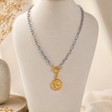 Athena Mixed Metal Coin Necklace