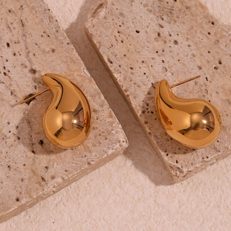 s672 gold plated stainless steel earring