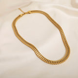 YERGGIE  18k Gold Plated Stainless Steel Foxtail Chain