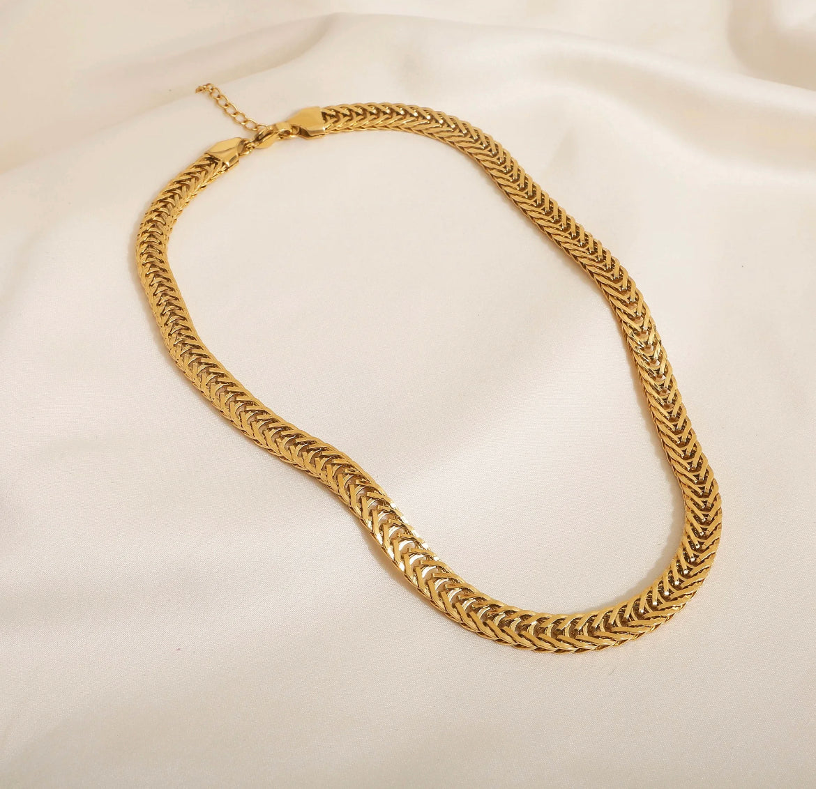 YERGGIE  18k Gold Plated Stainless Steel Foxtail Chain