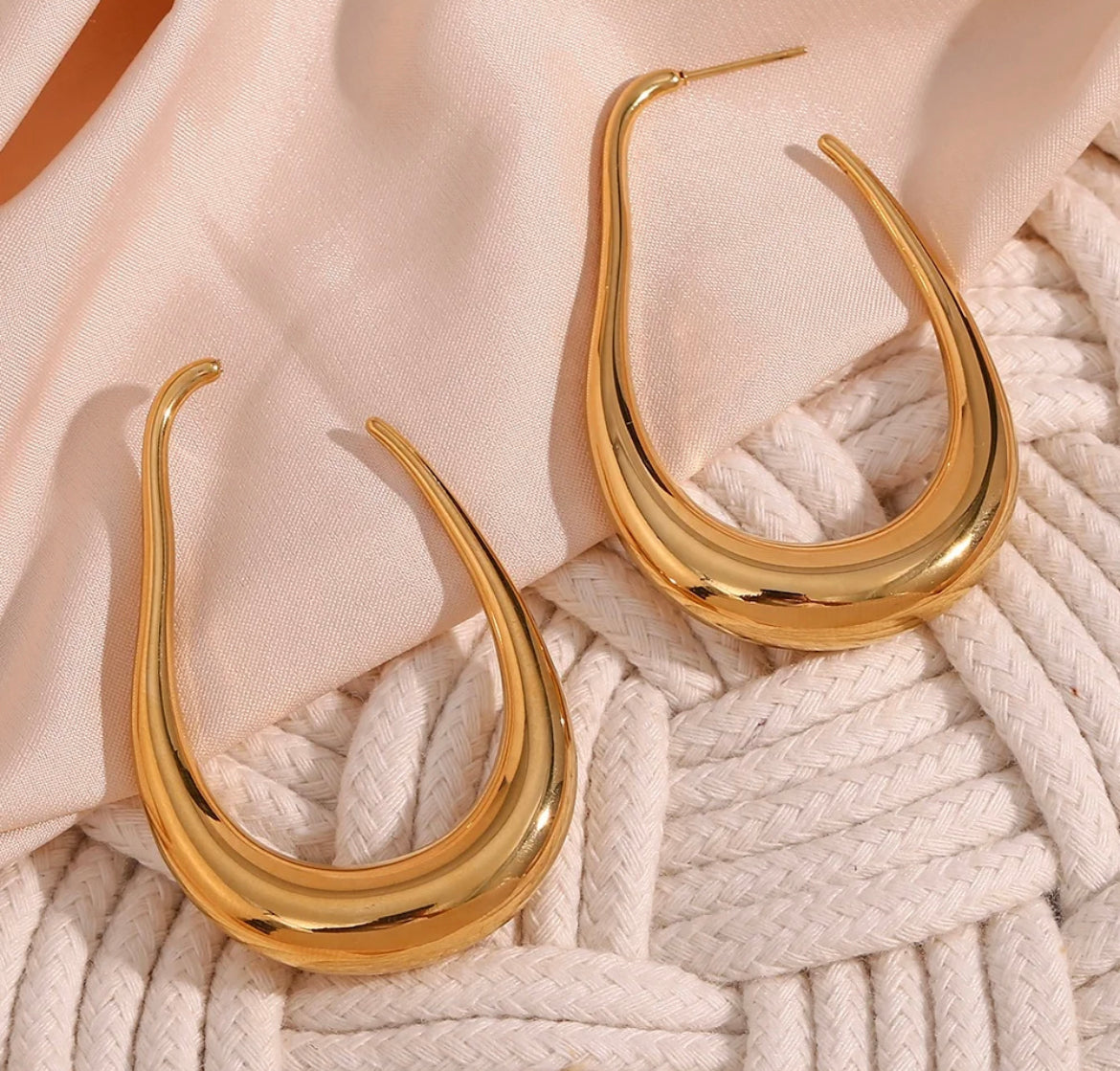 AVA 18K Gold/Silver Plated Earrings