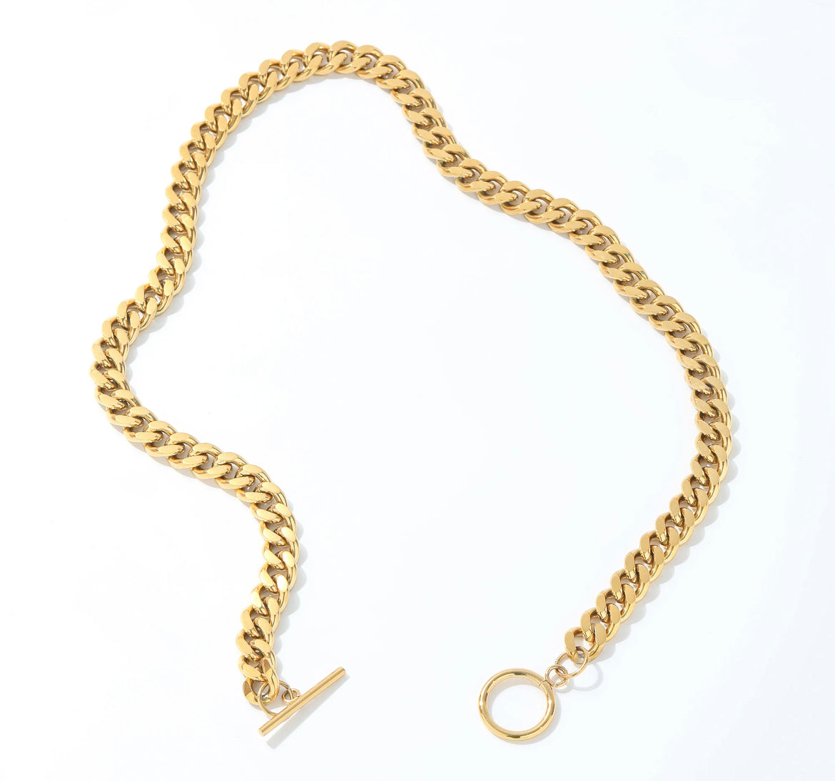 MIA Gold 18K Gold Plated Cuban Chain Necklace