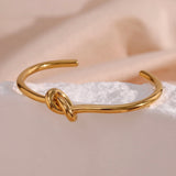 BECCA TWISTED 18K GOLD PLATED STAINLESS STEEL CUFF