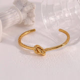 BECCA TWISTED 18K GOLD PLATED STAINLESS STEEL CUFF