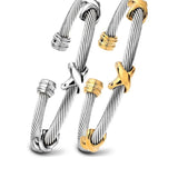 CC 18k  Gold Plated Stainless Steel Cuffs