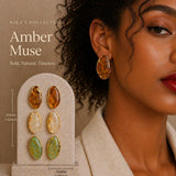 Amber Muse Statement Earrings