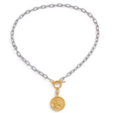 Athena Mixed Metal Coin Necklace